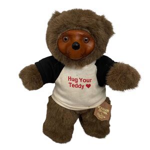 Vintage Applause 1985 Robert Raikes Wallace Berrie Wood Face Feet Jointed Bear